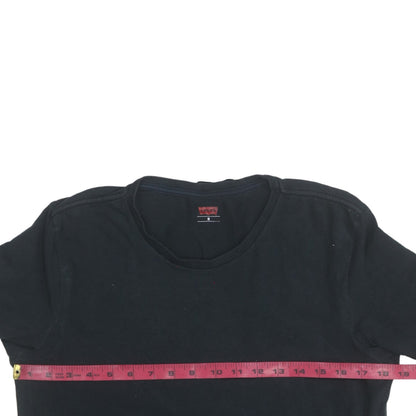 Levi's Men's Black Cotton Crew Neck Short Sleeve T-Shirt M