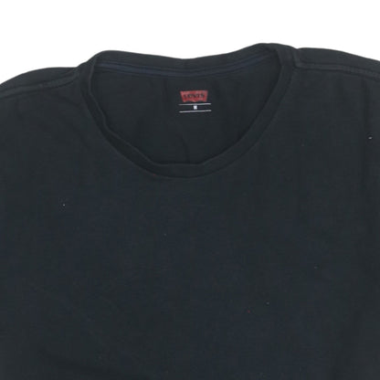 Levi's Men's Black Cotton Crew Neck Short Sleeve T-Shirt M