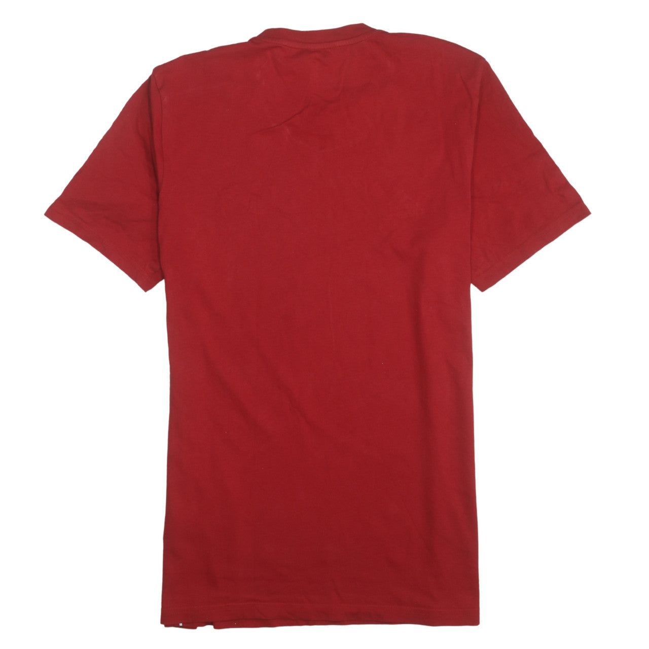 Adidas Men's Red Crew Neck Short Sleeve Classic Cotton T-Shirt - Size M