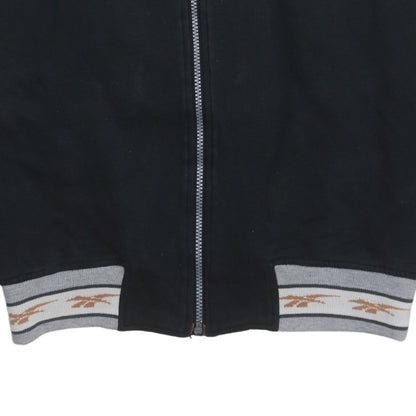 Reebok Women's Black XL Full Zip Track Jacket with Logo Trim