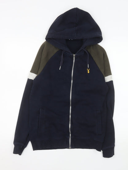 Next Men’s Blue Hooded Full Zip Jacket Size S Cotton Blend