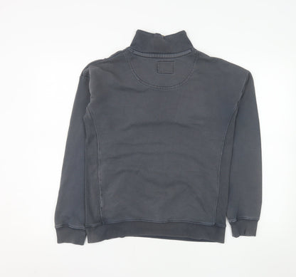 Fat Face Men's Grey 1/2 Zip Sweatshirt S Regular Fit Cotton Blend