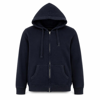 French Connection Men’s Blue Hooded Zip Jacket Size M