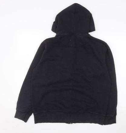 French Connection Men’s Blue Hooded Zip Jacket Size M