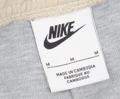 Nike Men's Beige Grey Jogger Sweatpants M Cotton Blend