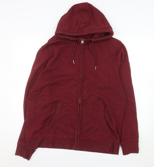 Fat Face Men's Red XL Zip Hoodie Jacket Cotton Blend