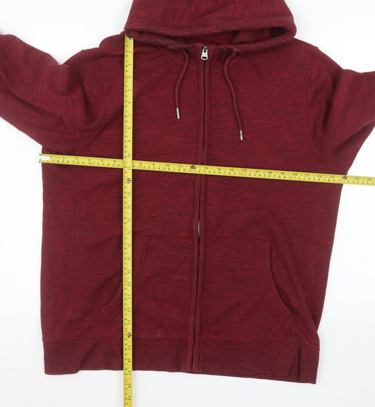 Fat Face Men's Red XL Zip Hoodie Jacket Cotton Blend
