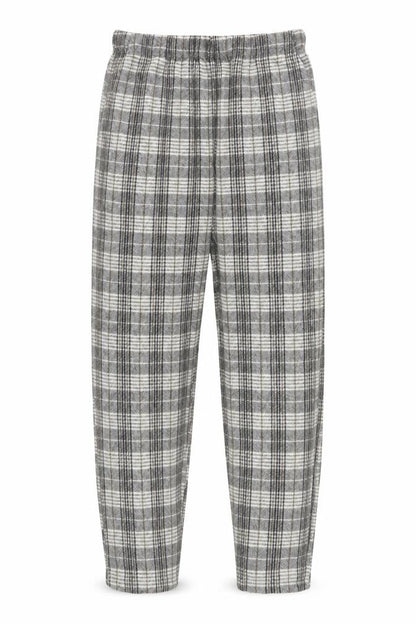 ASOS DESIGN Men's Grey Check Flannel Pyjama Pants S