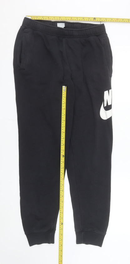 Nike Men Black Jogger Sweatpants M Fleece Regular Fit Activewear