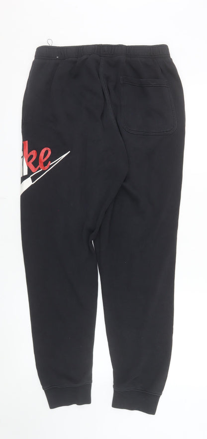 Nike Men Black Jogger Sweatpants M Fleece Regular Fit Activewear