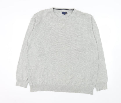 Matalan Men’s Grey 2XL Cotton Crew Neck Pullover Jumper