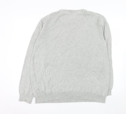 Matalan Men’s Grey 2XL Cotton Crew Neck Pullover Jumper