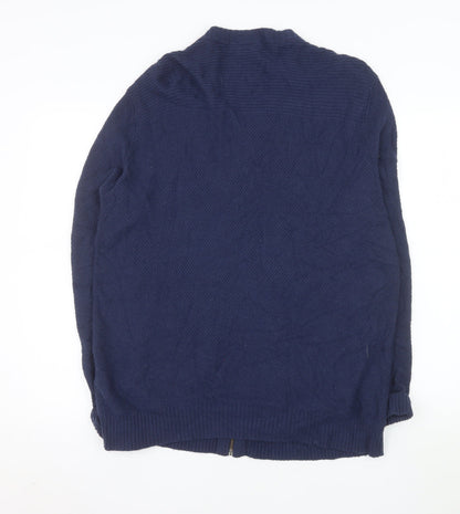 Timberland Men's Navy Full Zip Knit Jacket L Wool Cashmere Blend