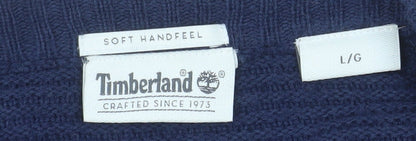 Timberland Men's Navy Full Zip Knit Jacket L Wool Cashmere Blend