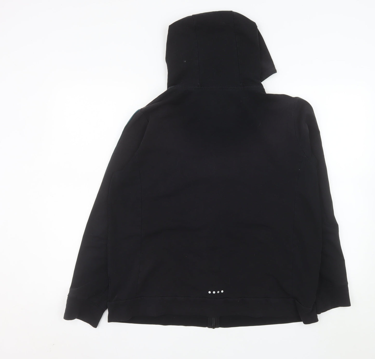 Matalan Men’s Black Hooded Full Zip Basic Jacket Size L Cotton Blend