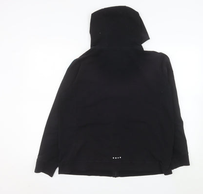 Matalan Men’s Black Hooded Full Zip Basic Jacket Size L Cotton Blend