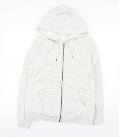 TOG24 Women’s Grey Hooded Full Zip Fleece Lined Jacket Size 10