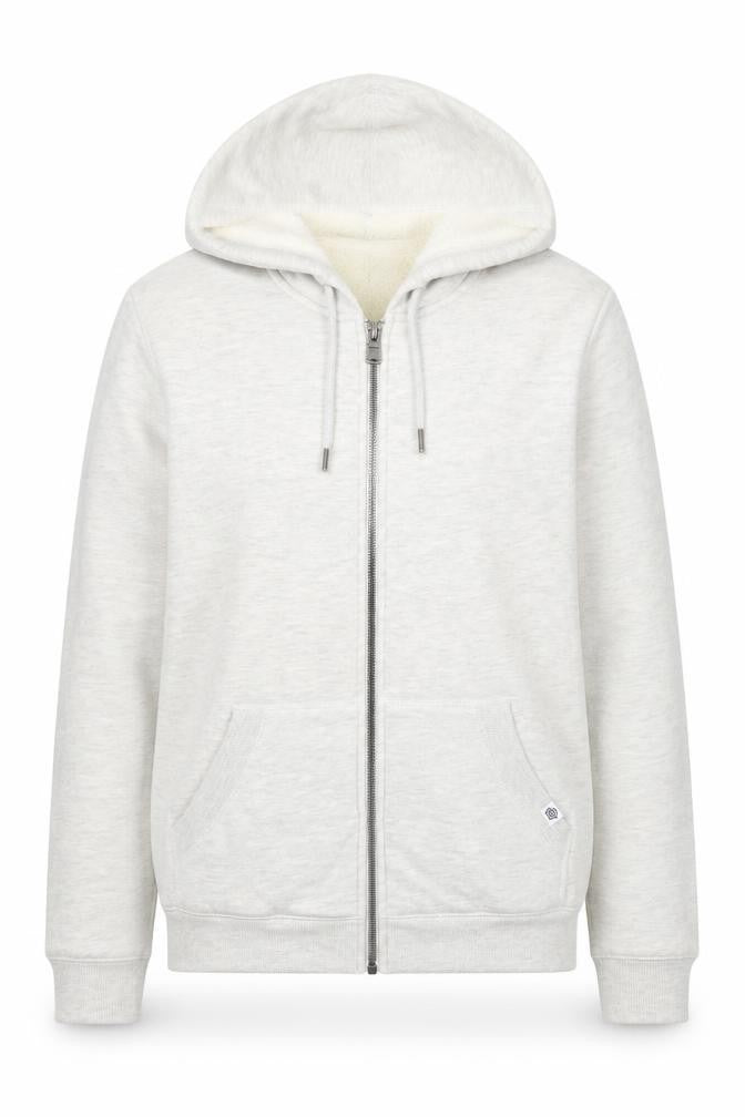 TOG24 Women’s Grey Hooded Full Zip Fleece Lined Jacket Size 10