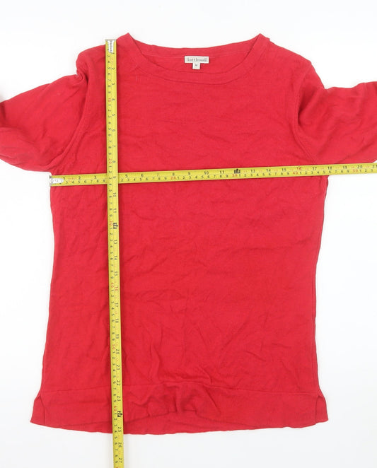 Kettlewell Women’s Red Merino Cotton Crew Neck Long Sleeve Jumper M
