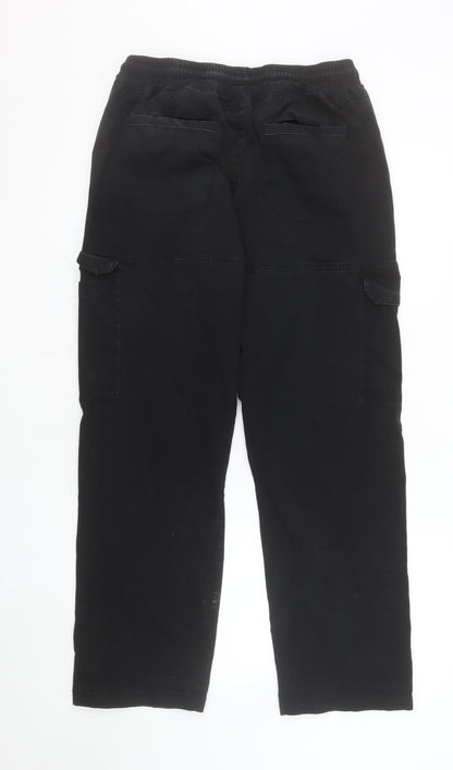 Bee Inspired Men's Black Cargo Trousers Size 34 Regular Fit