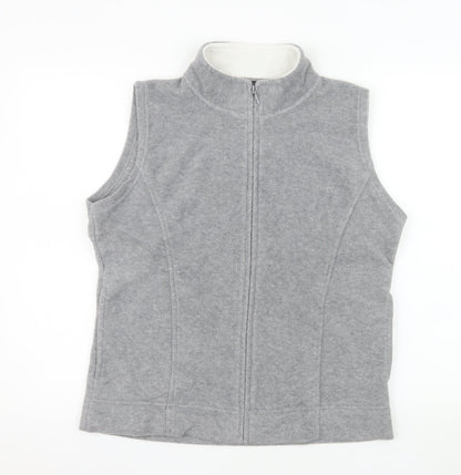 Isle Essentials Women's Grey Fleece Bodywarmer Waistcoat Size 14