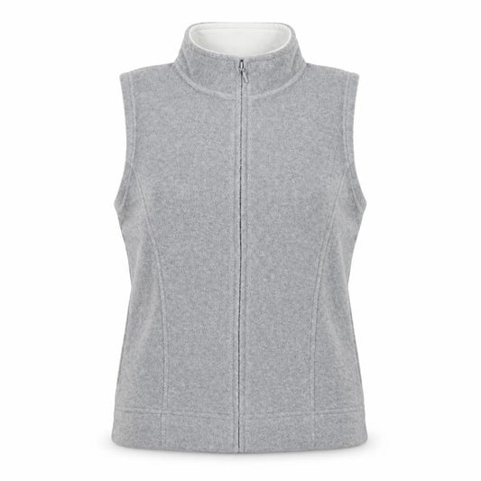 Isle Essentials Women's Grey Fleece Bodywarmer Waistcoat Size 14