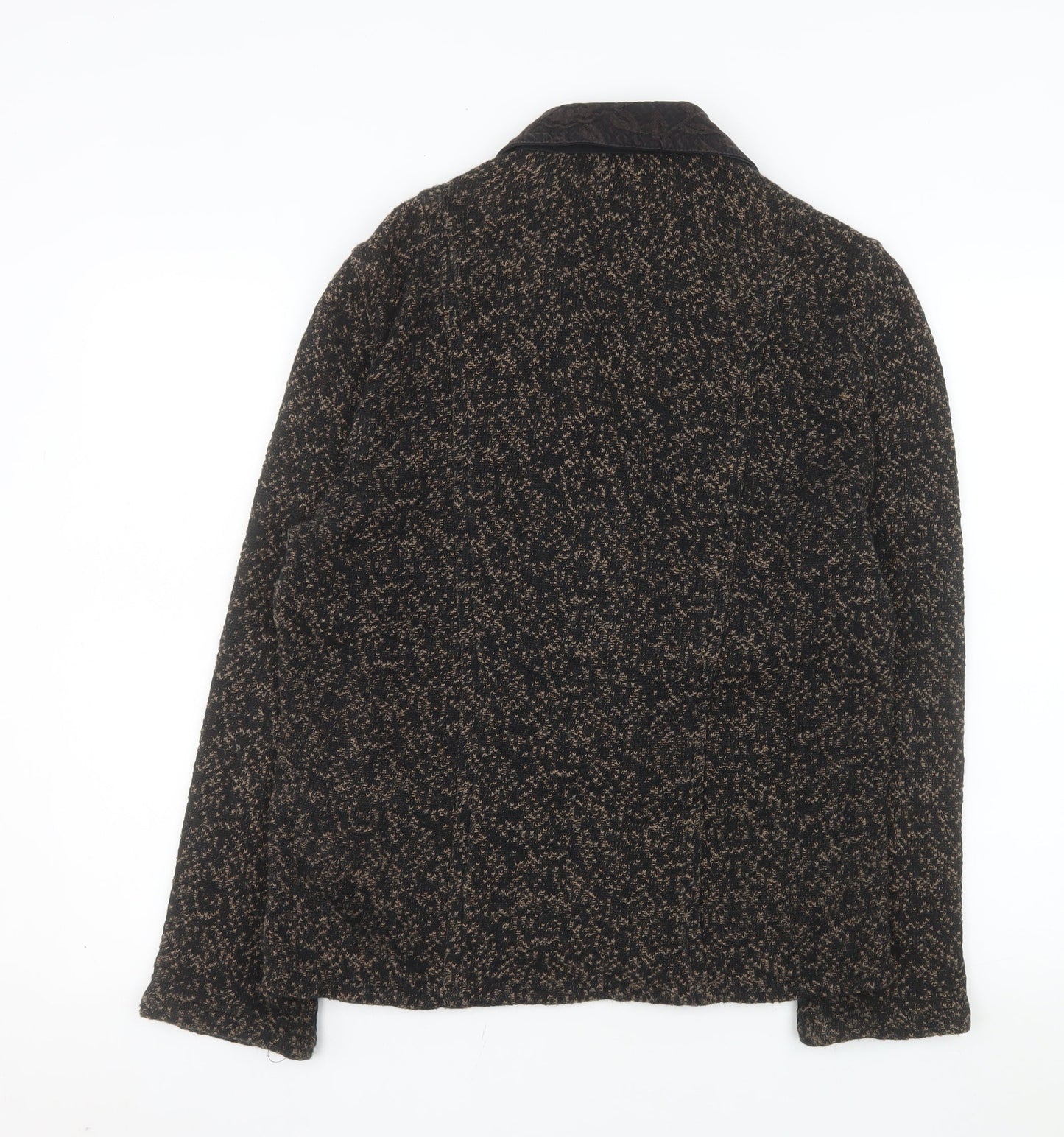Blue Willi's Women's Brown L Knitted Cotton Blazer Jacket