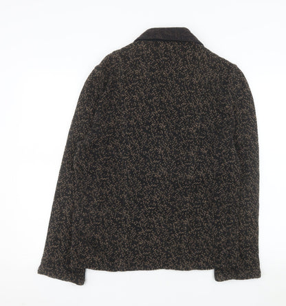 Blue Willi's Women's Brown L Knitted Cotton Blazer Jacket