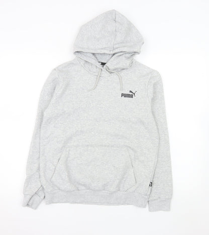 Puma Women's Grey Pullover Hoodie Cotton Blend Size M