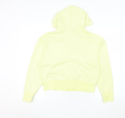Uniqlo Women Yellow Hooded Full Zip Cotton Jacket M
