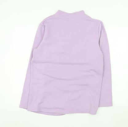 Smallshow Womens Lilac Long Sleeve Maternity Pullover Sweatshirt Size L