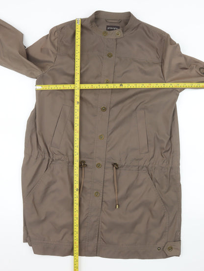 Principles Womens Brown Long Parka Coat Size 12 Lightweight