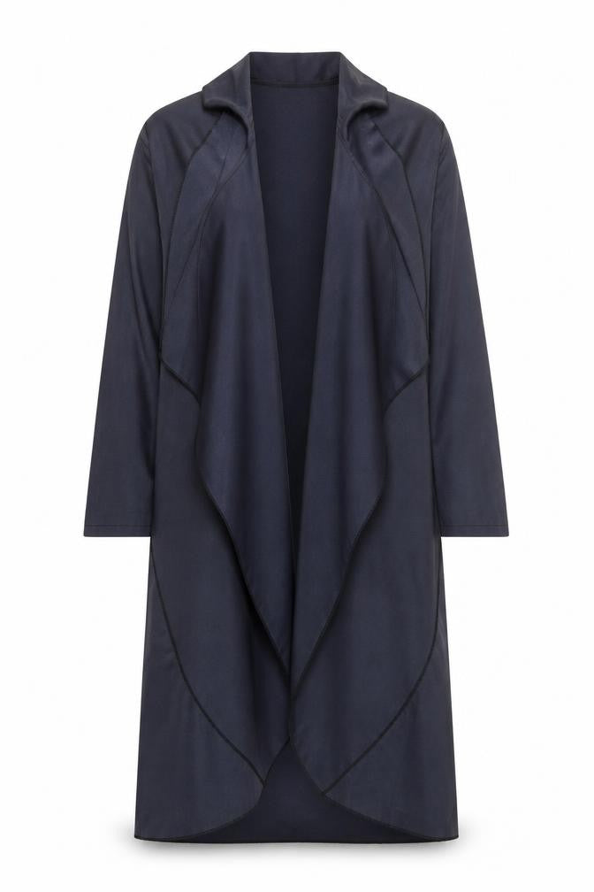 Collection London Women's Blue Long Open Coatigan Size 10