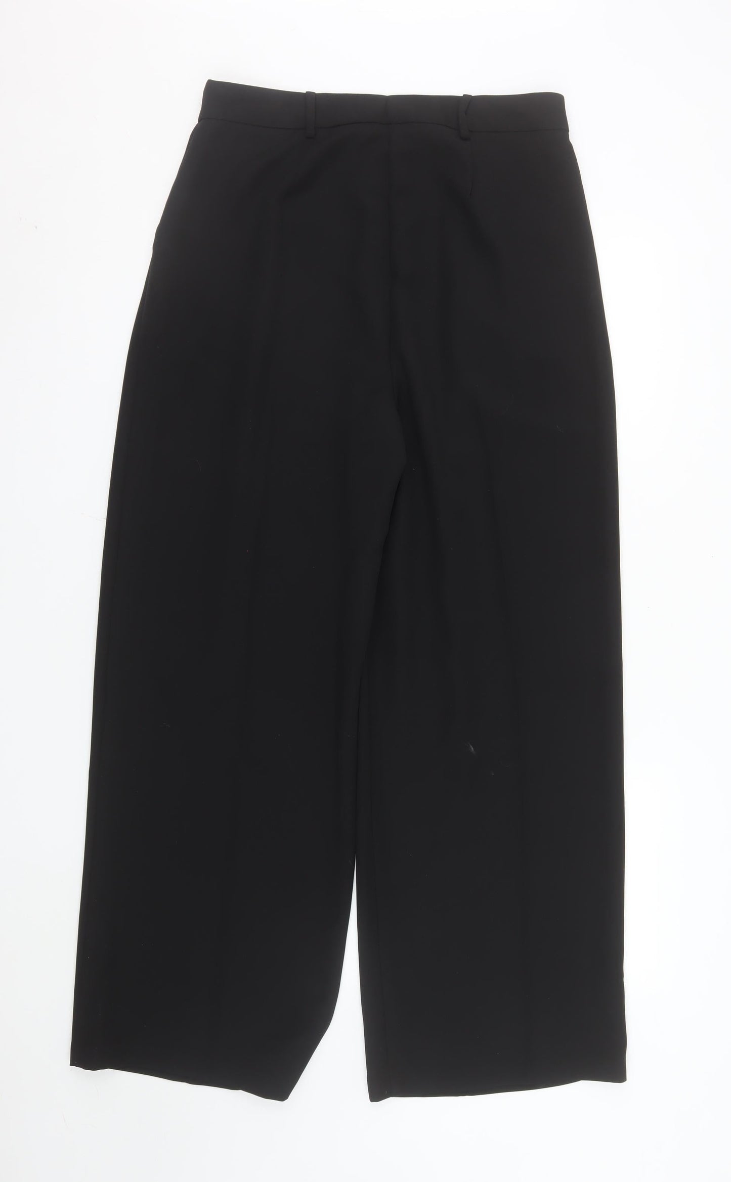 F&F Women's Black Wide-Leg Pleated Dress Pants Size 12
