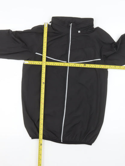Atmosphere Women's Black Size 8 Lightweight Reflective Windbreaker Jacket
