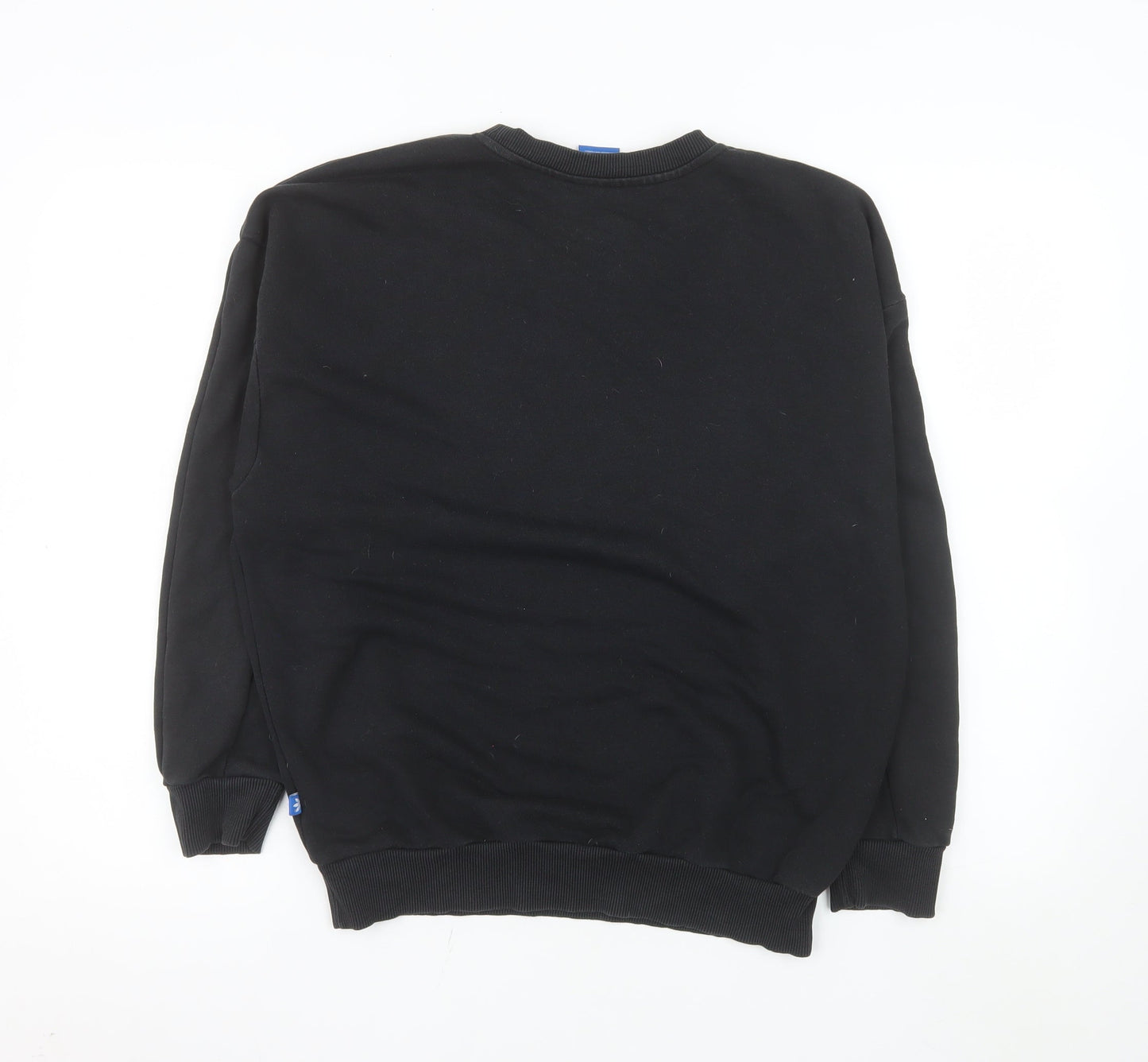 Adidas Womens Black Crew Neck Pullover Sweatshirt Size 10