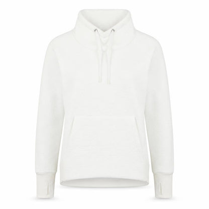 Athleta Womens White Pullover Hoodie Medium Polyester Spandex