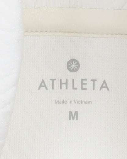 Athleta Womens White Pullover Hoodie Medium Polyester Spandex