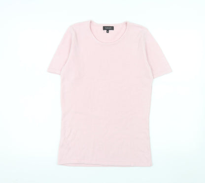 Soon Women's Pink Short Sleeve Acrylic Knit T-Shirt Size 8