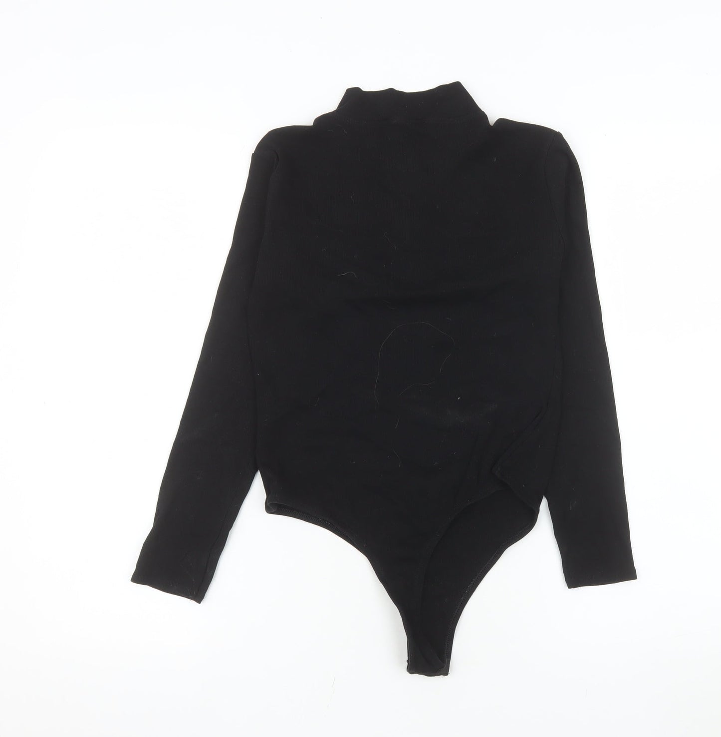 Threadbare Women's Black Long Sleeve 1/4 Zip Bodysuit Size 10