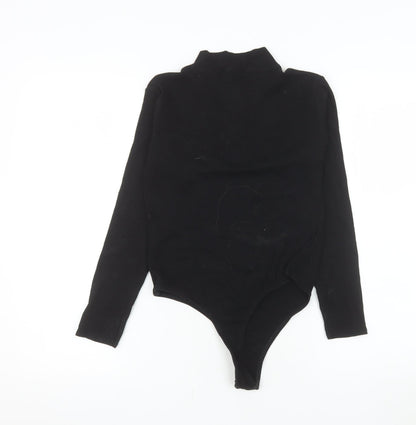 Threadbare Women's Black Long Sleeve 1/4 Zip Bodysuit Size 10