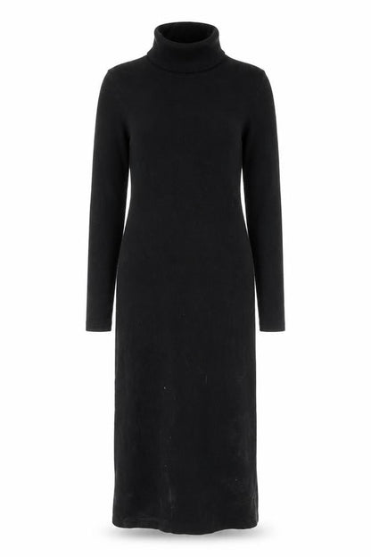 Brave Soul Women's Black Knit Bodycon Roll Neck Midi Dress Size S