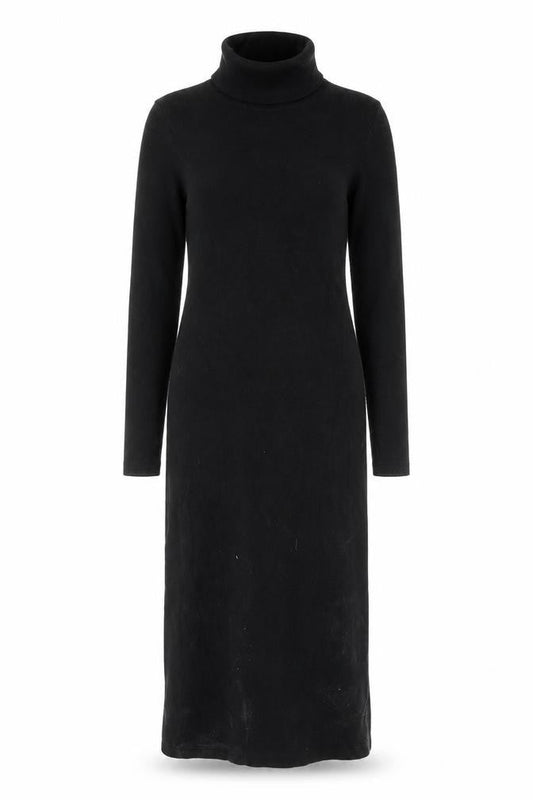 Brave Soul Women's Black Knit Bodycon Roll Neck Midi Dress Size S