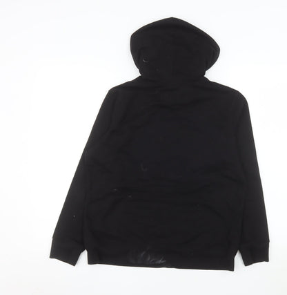 GAP Womens Black Pullover Hoodie Medium Cotton Blend Logo