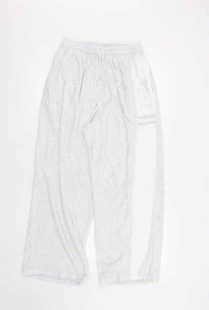 Boux Avenue Womens Grey Cotton Blend Relaxed Sweatpants UK 12