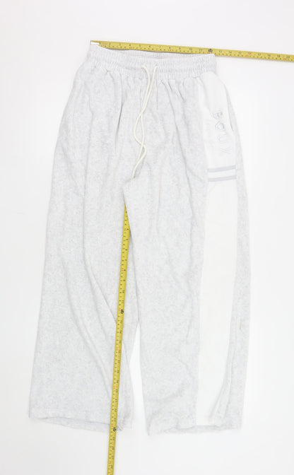 Boux Avenue Womens Grey Cotton Blend Relaxed Sweatpants UK 12