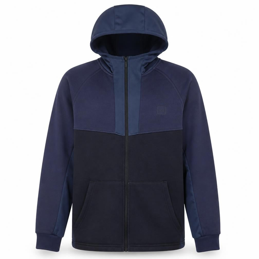 Matalan Men’s Blue Full Zip Hooded Fleece Jacket Size L