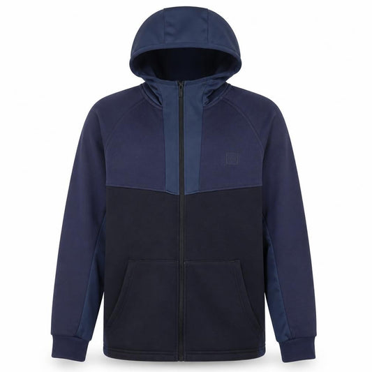 Matalan Men’s Blue Full Zip Hooded Fleece Jacket Size L