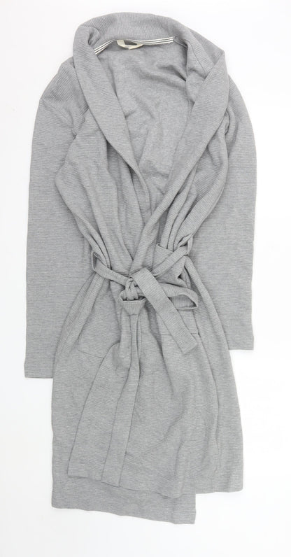 Marks and Spencer Mens Grey Cotton Belted Shawl Collar Coatigan M