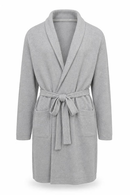 Marks and Spencer Mens Grey Cotton Belted Shawl Collar Coatigan M